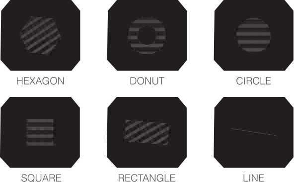 스캐너 모양 / hexagon donut circle square rectangle line